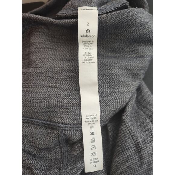 Lululemon Align Crop 21" Mini Heathered Herringbone Legging Crop Gray 2 - Picture 5 of 8